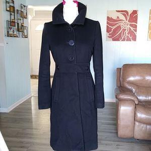 Club monaco black 80% wool blend peacoat